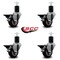 Service Caster 3'' Maroon Poly Swivel 1-3/4'' Expanding Stem Caster Set with Brake, 4PK SCC-EX20S314-PPUB-MRN-PLB-134-4 - alternate 4